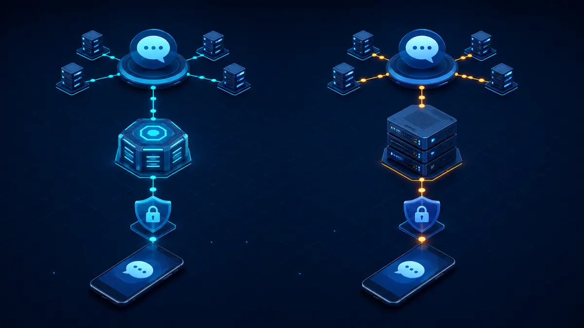 Two secure proxy connection paths compared side by side
